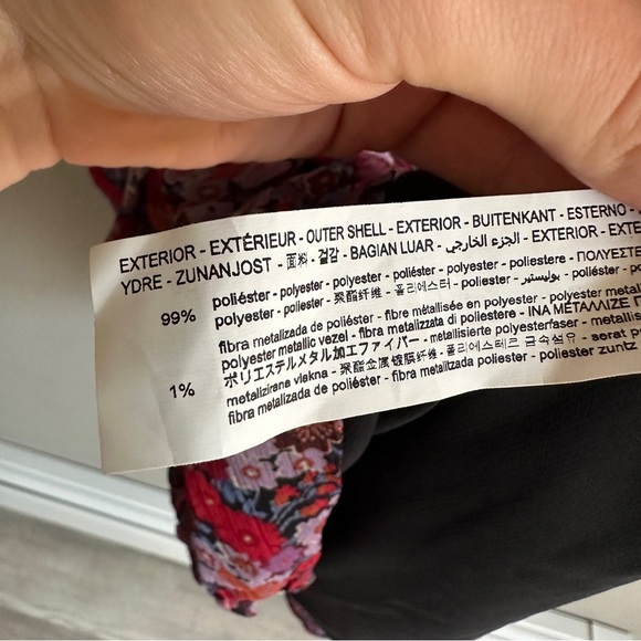 NWT Zara Pink and Red Ruched Puff Sleeve Bodycon Mini Dress Small - Picture 11 of 14